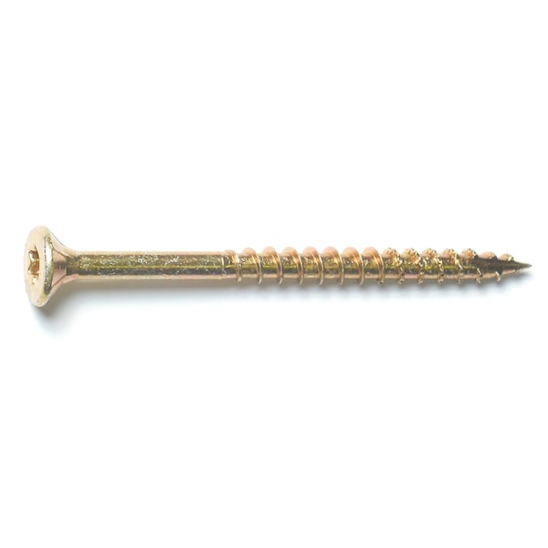 Saberdrive Wood Screw, #9, 2-1/2 in, Zinc Yellow Steel Flat Head Torx Drive, 2500 PK 09338 - main